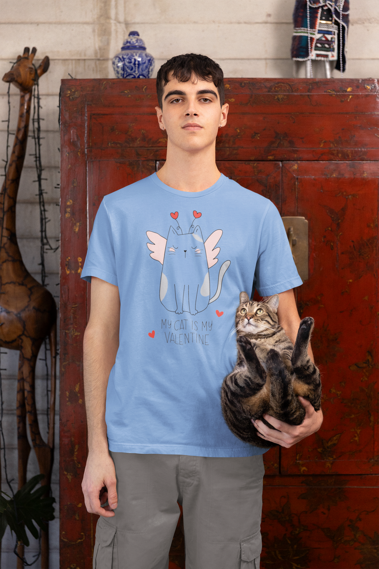 Holiday T-Shirt: Valentine's Day "My Cat is My Valentine"