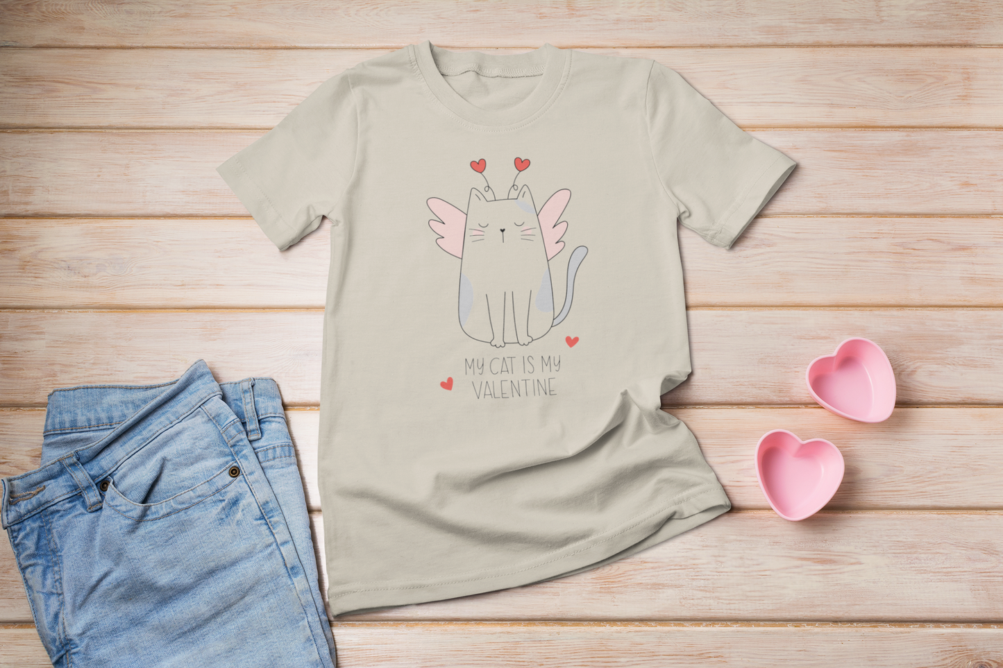 Holiday T-Shirt: Valentine's Day "My Cat is My Valentine"