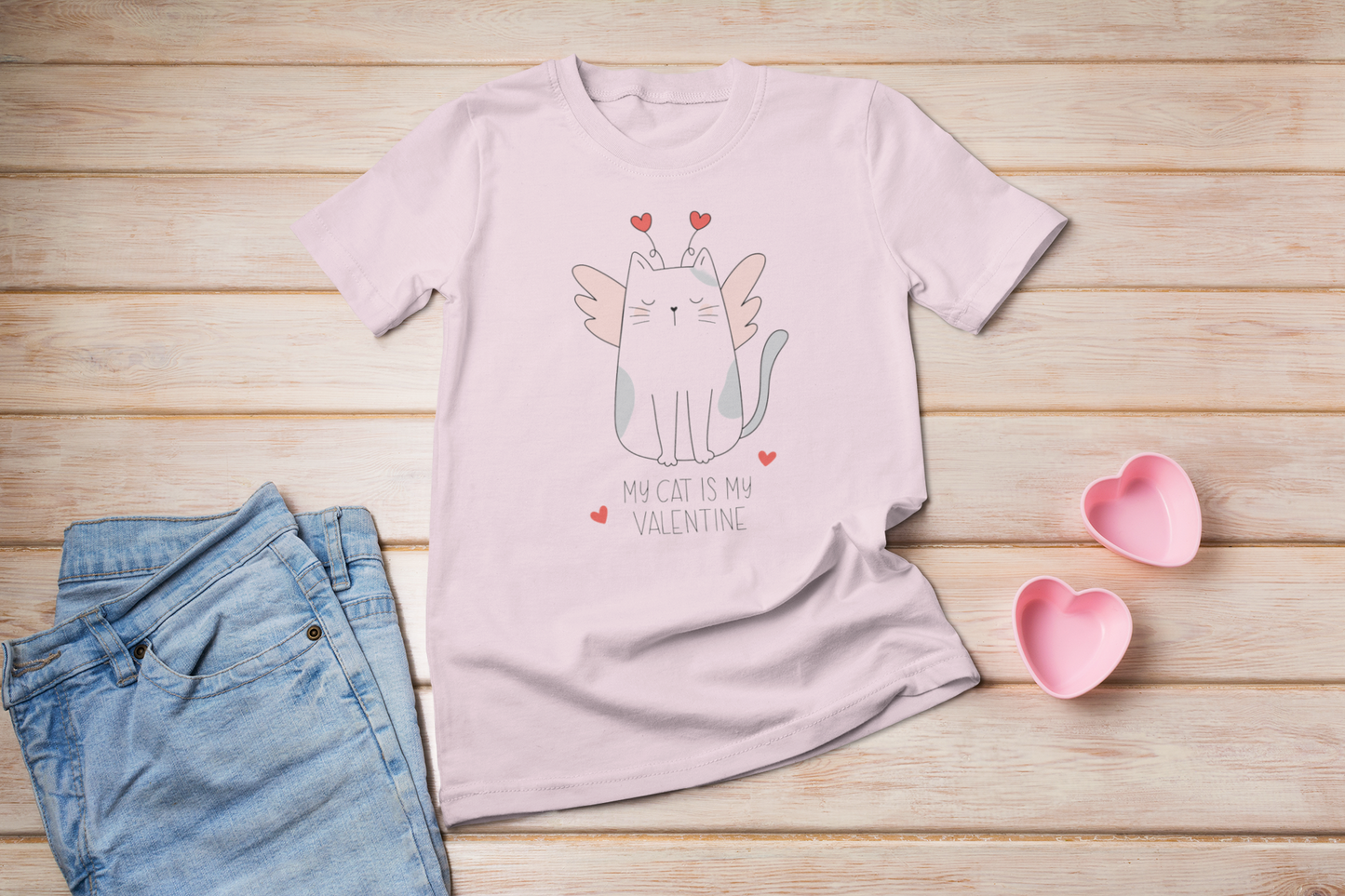 Holiday T-Shirt: Valentine's Day "My Cat is My Valentine"