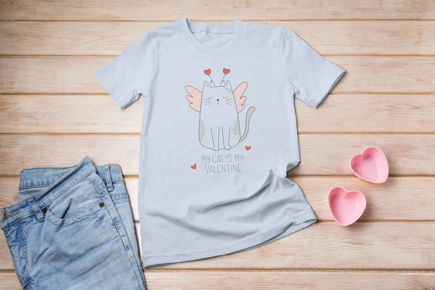 Holiday T-Shirt: Valentine's Day "My Cat is My Valentine"