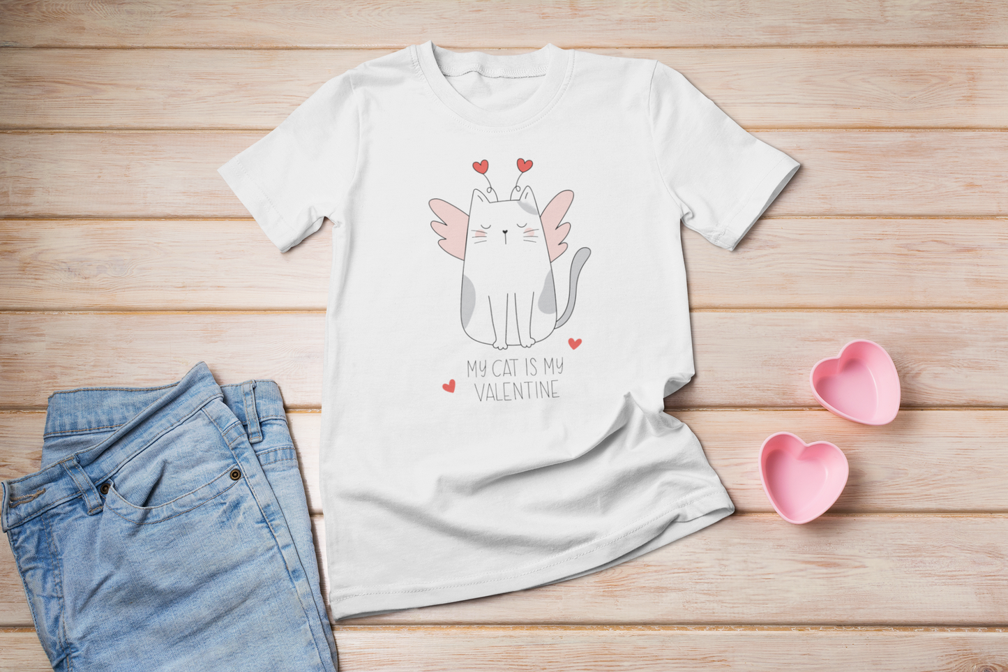 Holiday T-Shirt: Valentine's Day "My Cat is My Valentine"