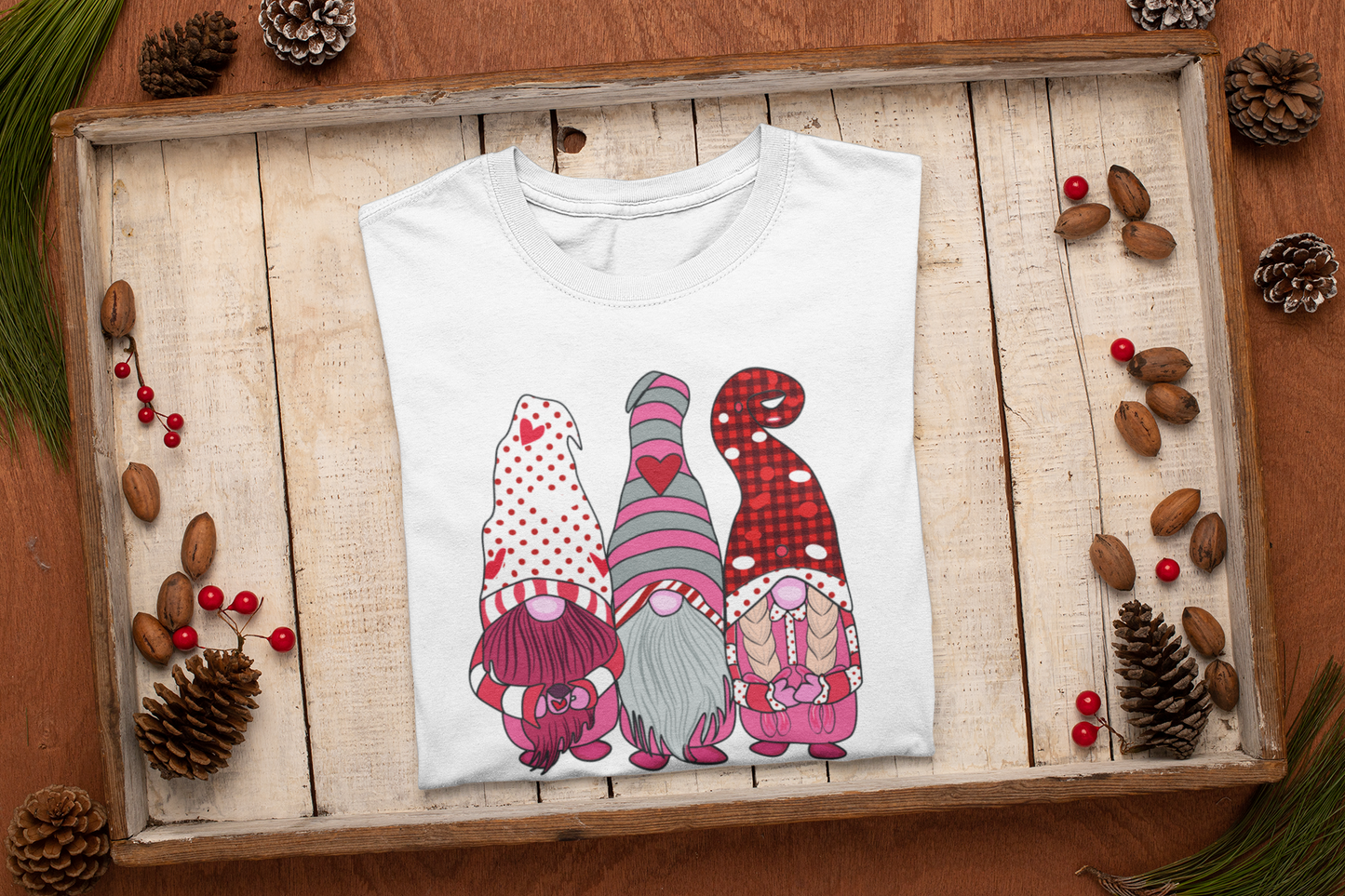 Everyday & Special Occasion T-Shirt: "Gnomes Love"